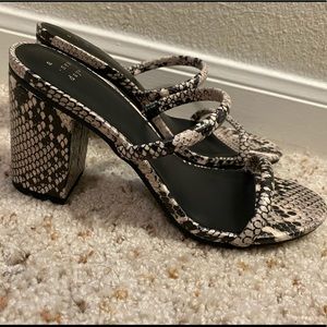 Brand new Snakeskin Slide in heels by “A New Day”
